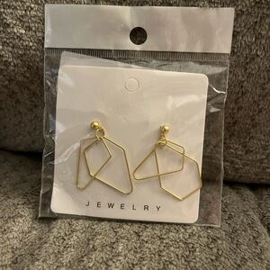 Geometric Gold and Silver Tone Earrings